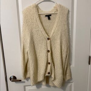 Cozy Cream Button-Up Sweater